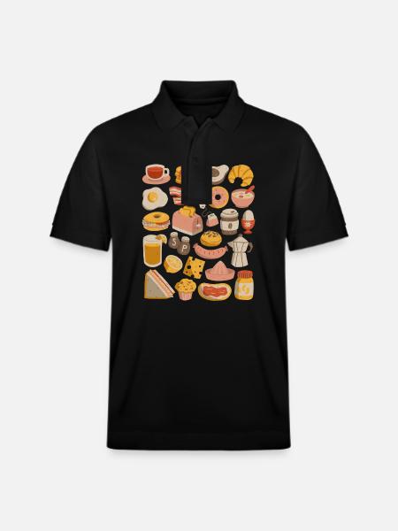 Breakfast & Brunch - Stanley/Stella Unisex Organic Polo Shirt PREPSTER - black