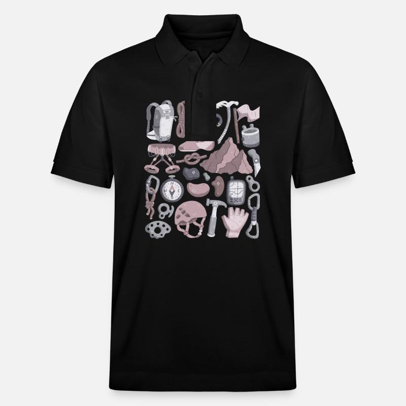 Klettern und Bergsteigen - Stanley/Stella Unisex Bio-Poloshirt PREPSTER - Schwarz