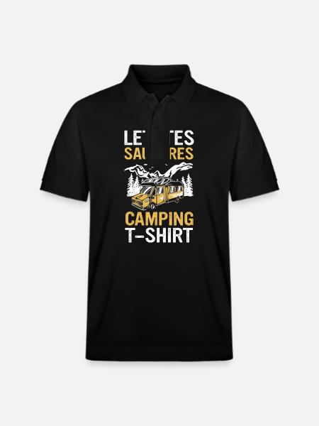 Camping Wohnwagen Camper - Stanley/Stella Unisex Bio-Poloshirt PREPSTER - Schwarz