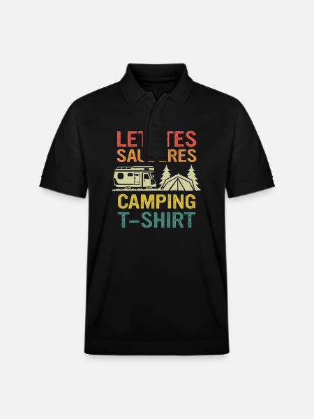 Camping Wohnwagen Camper - Stanley/Stella Unisex Bio-Poloshirt PREPSTER - Schwarz