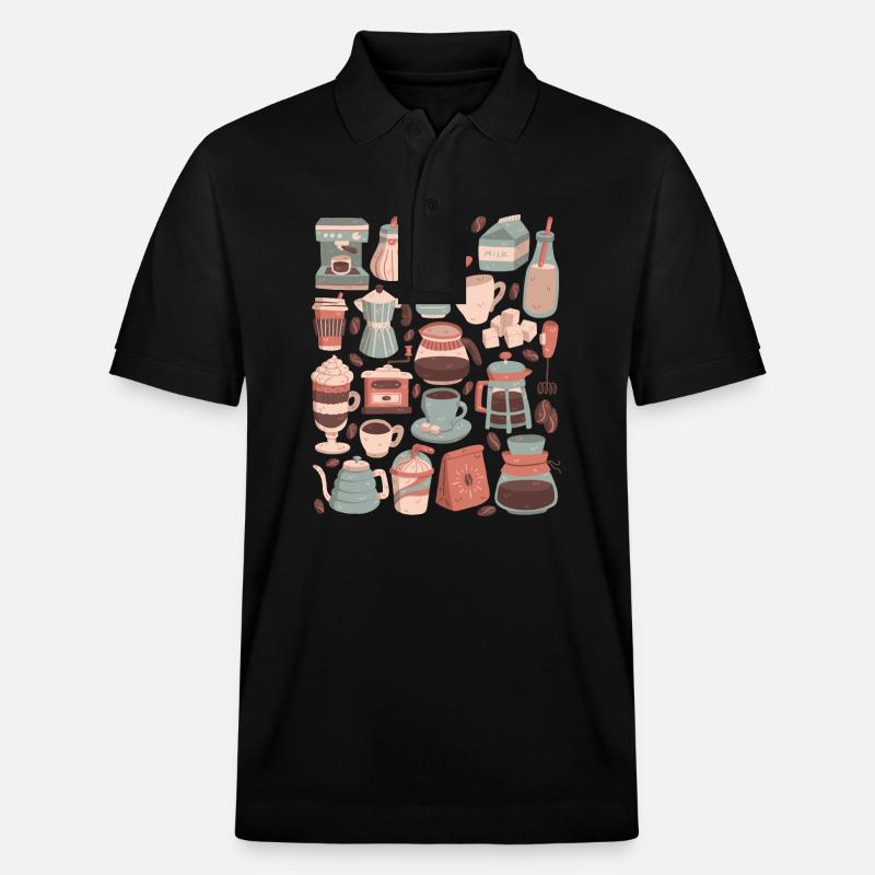 Kaffee - Stanley/Stella Unisex Bio-Poloshirt PREPSTER - Schwarz