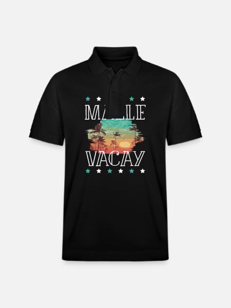 Malle Holidays - Stanley/Stella Unisex Organic Polo Shirt PREPSTER - black
