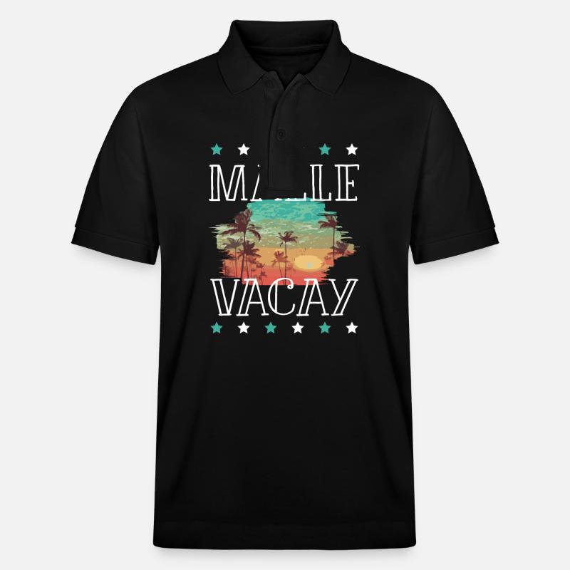 Tourisme Malle - Polo PREPSTER bio Stanley/Stella Unisexe - noir