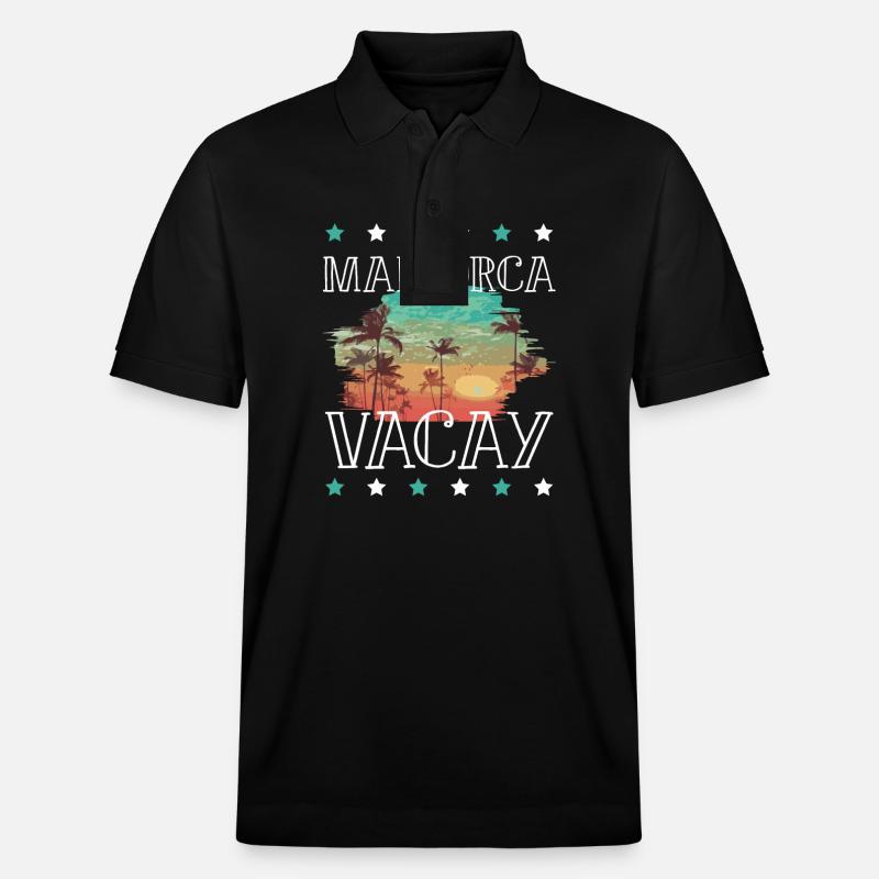 Tourisme Majorque - Polo PREPSTER bio Stanley/Stella Unisexe - noir