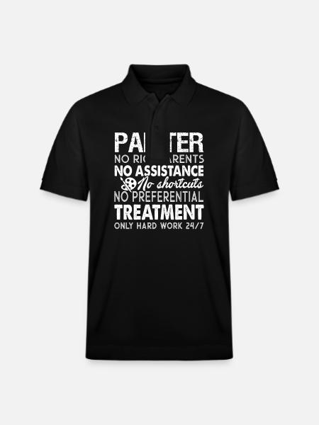 Painter Painter Hard Work - Stanley/Stella Unisex Organic Polo Shirt PREPSTER - black