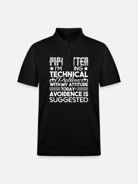 Pipefitter Pipefitter Having Technical Problem - Stanley/Stella Unisex Organic Polo Shirt PREPSTER - black