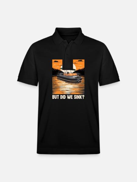 Maar hebben we Funny Boat Captain Motorboating - Stanley/Stella uniseks bio poloshirt PREPSTER - zwart
