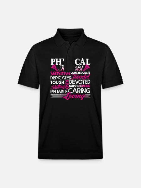 Physical Therapist Physical Therapist Loving - Stanley/Stella Unisex Organic Polo Shirt PREPSTER - black