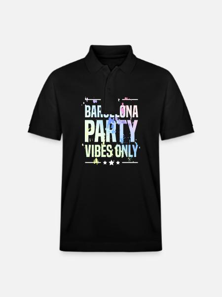Barcelona Party Vibes - Stanley/Stella Unisex Organic Polo Shirt PREPSTER - black