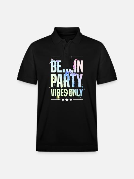 Berlin Party Vibes - Stanley/Stella Unisex Organic Polo Shirt PREPSTER - black