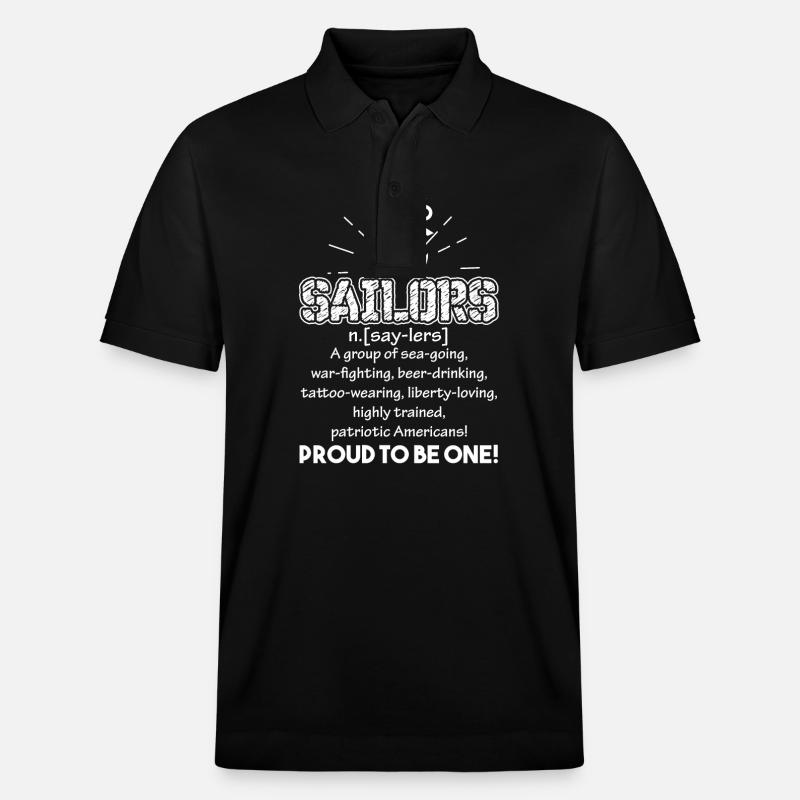 Sailor Sailor Definition - Stanley/Stella Unisex Organic Polo Shirt PREPSTER - black