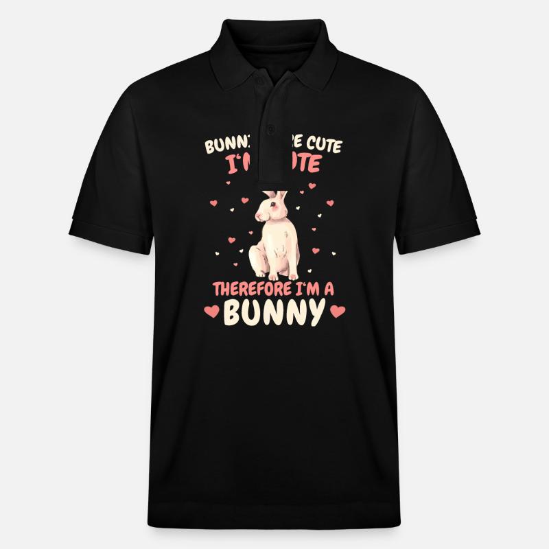Lapin Lapin Animal Lapin - Polo PREPSTER bio Stanley/Stella Unisexe - noir
