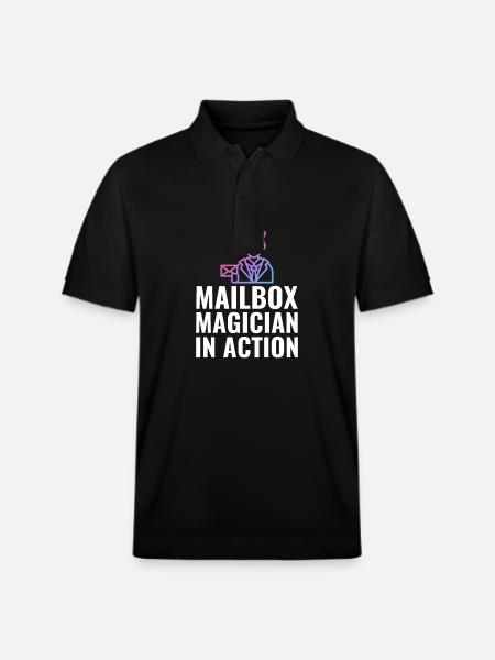 Postman Postman Postman Postman - Stanley/Stella Unisex Organic Polo Shirt PREPSTER - black
