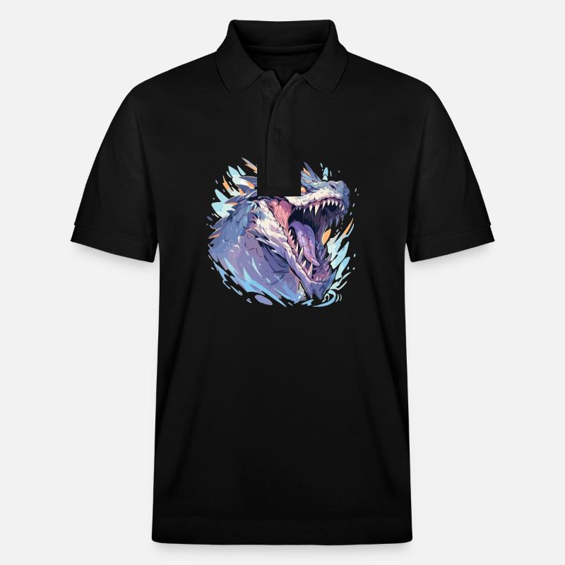 Dinosaurier - Stanley/Stella Unisex Bio-Poloshirt PREPSTER - Schwarz