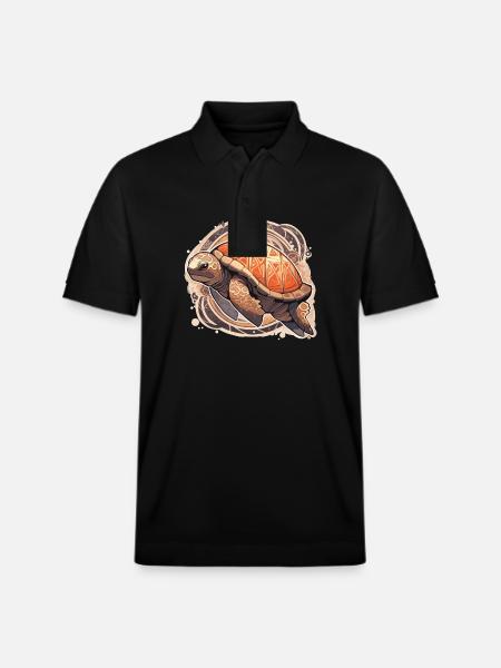 Turtle - Stanley/Stella Unisex Organic Polo Shirt PREPSTER - black