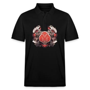 Tortue - Polo PREPSTER bio Stanley/Stella Unisexe - noir - Devant - Roxy (174cm) & Andy (188cm)