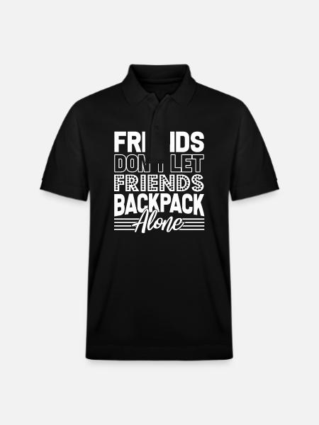 Backpacking Backpacking Friends - Stanley/Stella Unisex Organic Polo Shirt PREPSTER - black