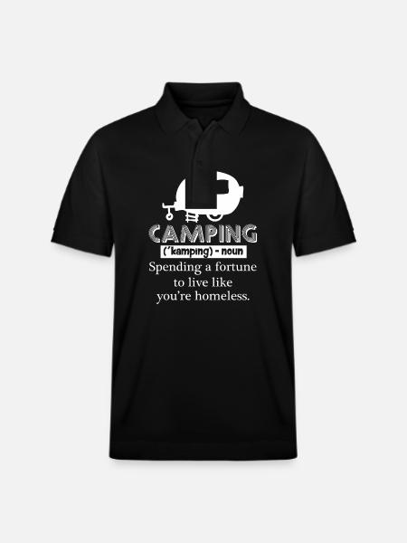 Camping Camping Definition - Stanley/Stella Unisex Organic Polo Shirt PREPSTER - black
