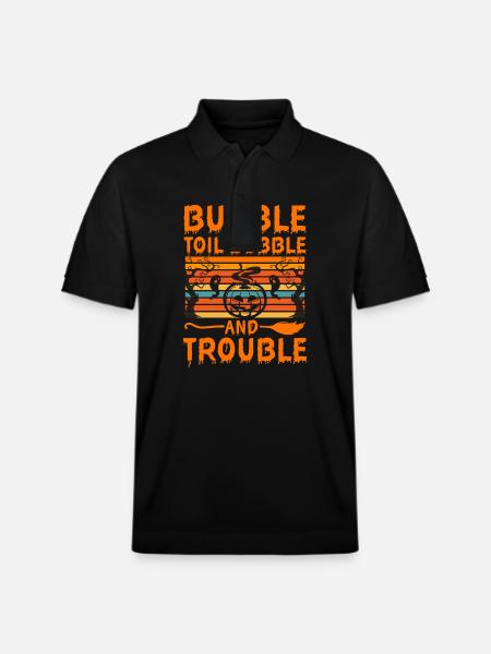 Halloween Bubble trouble - Stanley/Stella Unisex Bio-Poloshirt PREPSTER - Schwarz