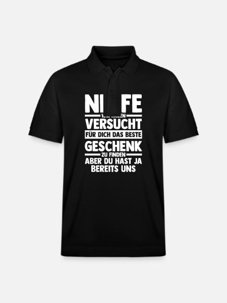 Neffe - Stanley/Stella Unisex Bio-Poloshirt PREPSTER - Schwarz