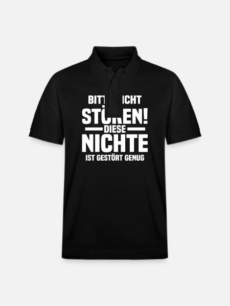 Nichte - Stanley/Stella Unisex Bio-Poloshirt PREPSTER - Schwarz