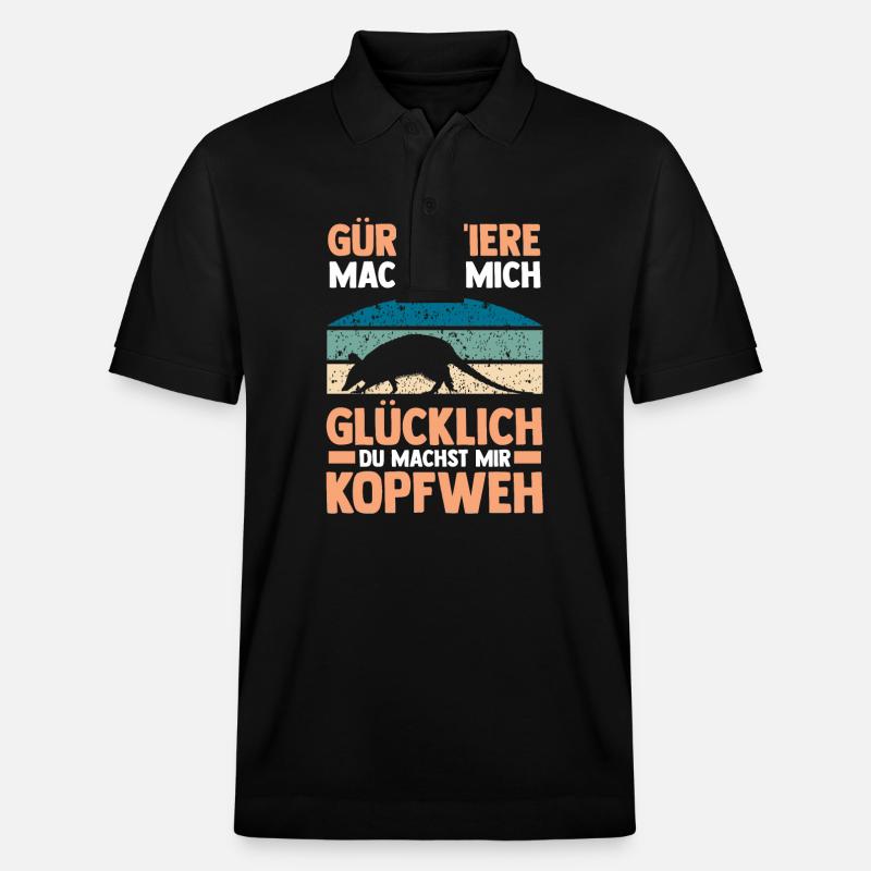 Gürteltier - Stanley/Stella Unisex Bio-Poloshirt PREPSTER - Schwarz