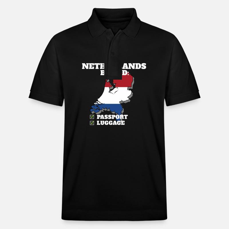 Pays-Bas Voyage Pays-Bas - Polo PREPSTER bio Stanley/Stella Unisexe - noir