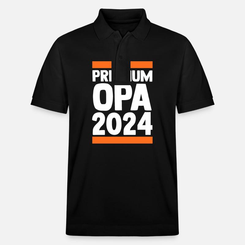 Werdender Opa 2036 - Stanley/Stella Unisex Bio-Poloshirt PREPSTER - Schwarz