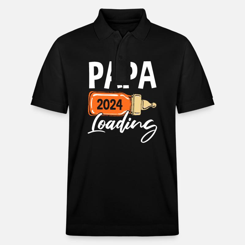 Werdender Papa 2024 - Stanley/Stella Unisex Bio-Poloshirt PREPSTER - Schwarz
