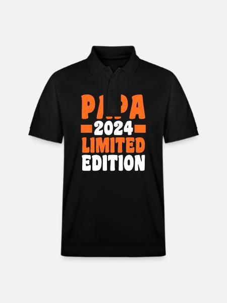 Werdender Papa 2026 - Stanley/Stella Unisex Bio-Poloshirt PREPSTER - Schwarz