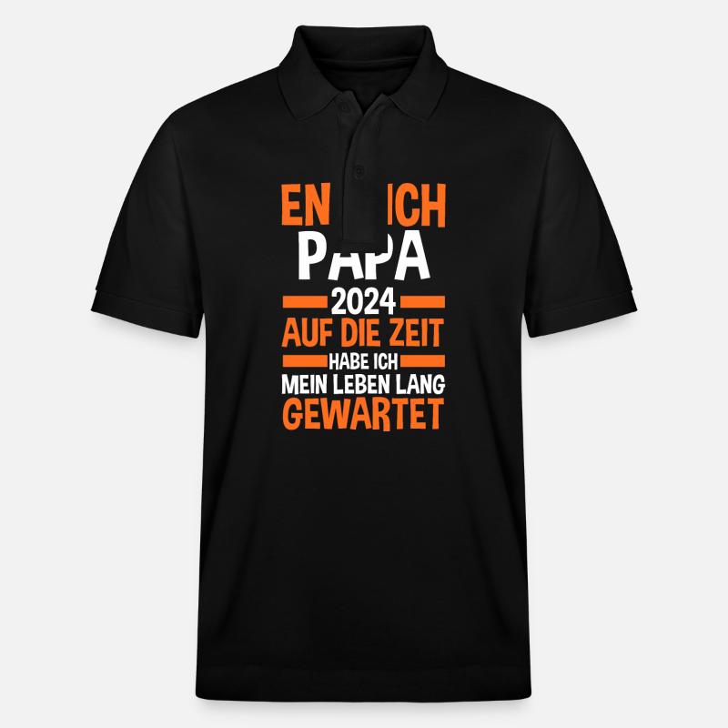 Werdender Papa 2033 - Stanley/Stella Unisex Bio-Poloshirt PREPSTER - Schwarz