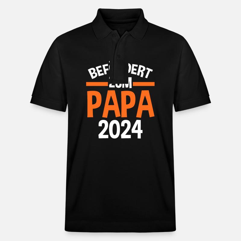 Werdender Papa 2030 - Stanley/Stella Unisex Bio-Poloshirt PREPSTER - Schwarz