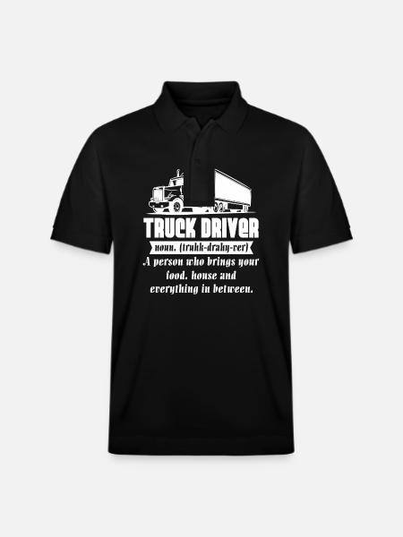 Truck Driver Truck Driver Definition - Stanley/Stella Unisex Organic Polo Shirt PREPSTER - black