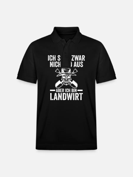 Landwirtschaft Bauer Landwirt - Stanley/Stella Unisex Bio-Poloshirt PREPSTER - Schwarz