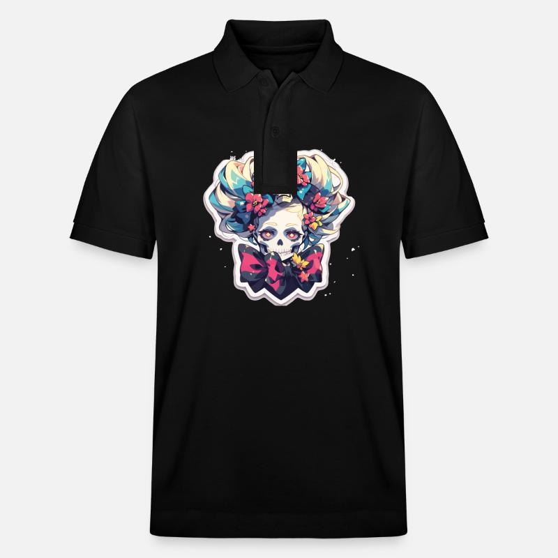 Totenkopf - Stanley/Stella Unisex Bio-Poloshirt PREPSTER - Schwarz