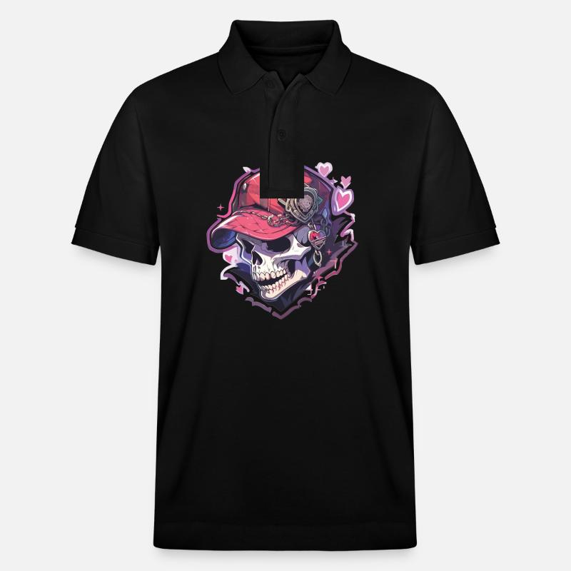 Crâne - Polo PREPSTER bio Stanley/Stella Unisexe - noir