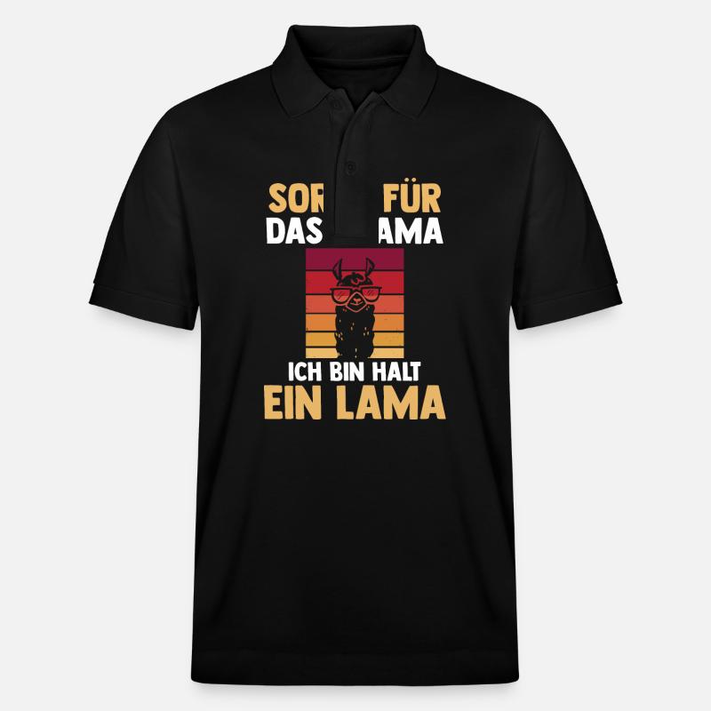 Lama - Stanley/Stella Unisex Bio-Poloshirt PREPSTER - Schwarz