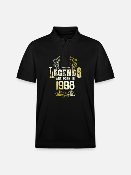 1998 Legends Birthday - Stanley/Stella Unisex Organic Polo Shirt PREPSTER - black