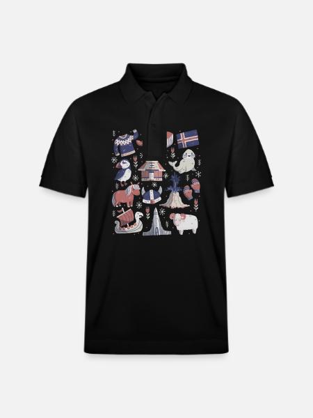 Islande - Polo PREPSTER bio Stanley/Stella Unisexe - noir