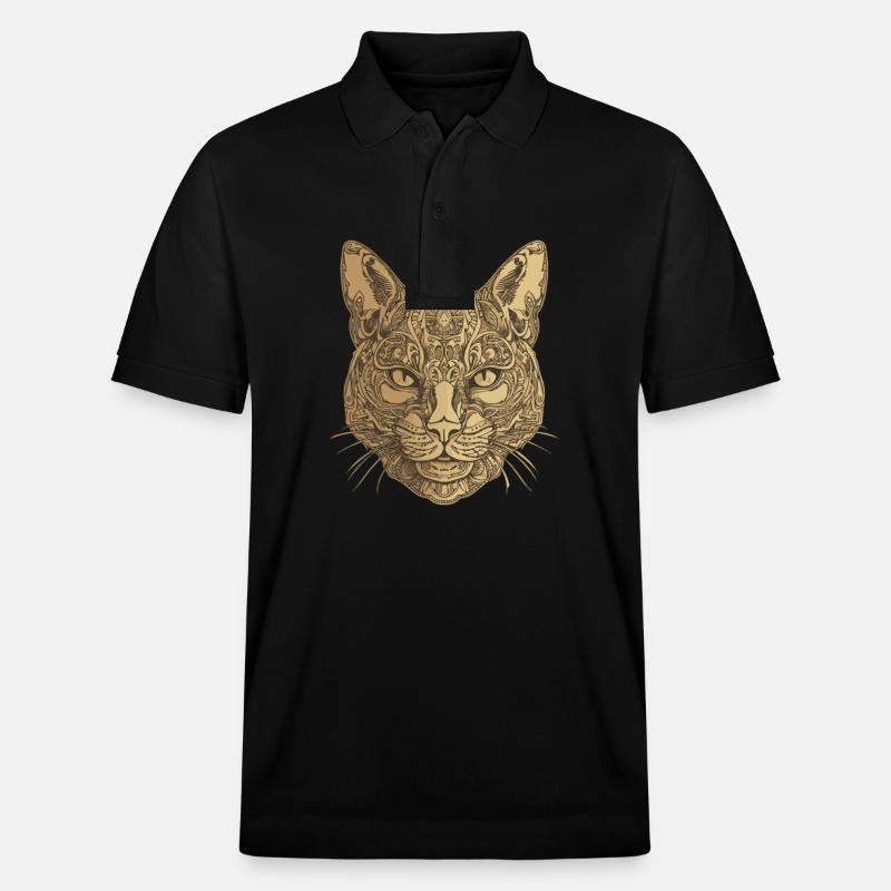 Katze Portrait - Stanley/Stella Unisex Bio-Poloshirt PREPSTER - Schwarz