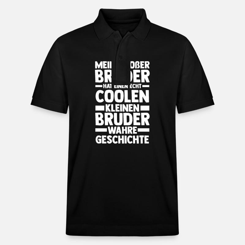 Geschwister Brüder Bruder - Stanley/Stella Unisex Bio-Poloshirt PREPSTER - Schwarz