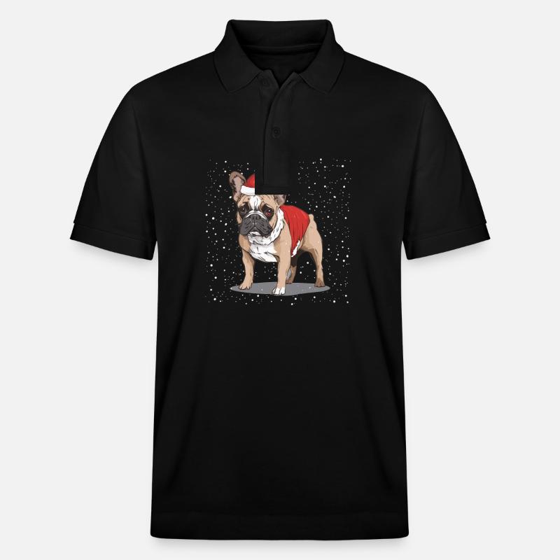 Noël bouledogue français - Polo PREPSTER bio Stanley/Stella Unisexe - noir