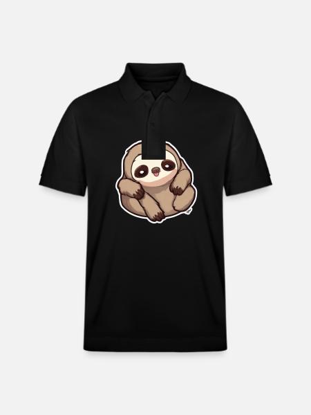 Sloth Sloth Sloth Baby Sloth Sjovt - Stanley/Stella PREPSTER økologisk unisex poloshirt - sort