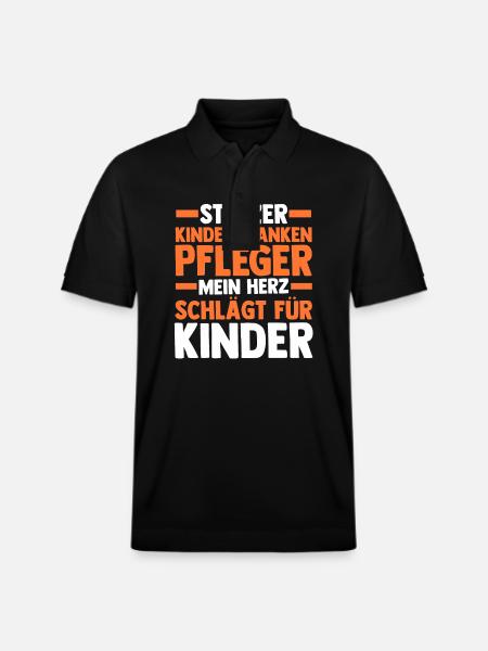Pfleger Pflegekraft Kinderkrankenpfleger - Stanley/Stella Unisex Bio-Poloshirt PREPSTER - Schwarz