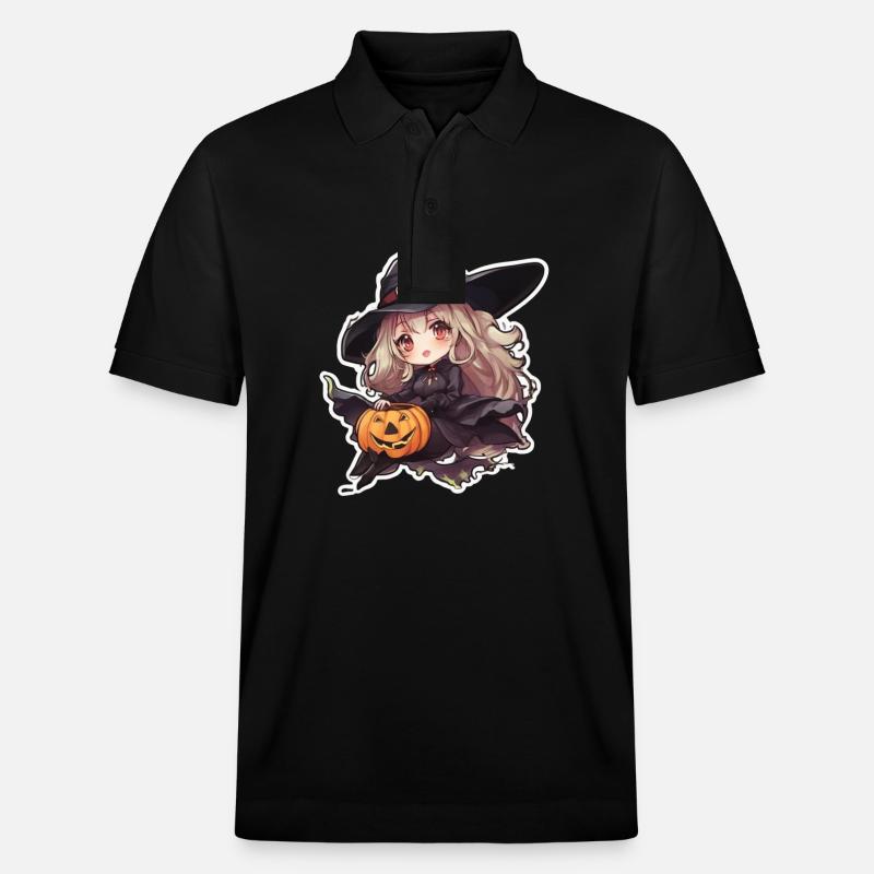 Sorcière d’Halloween - Polo PREPSTER bio Stanley/Stella Unisexe - noir