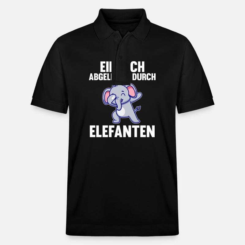 Elefant Elefanten - Stanley/Stella Unisex Bio-Poloshirt PREPSTER - Schwarz