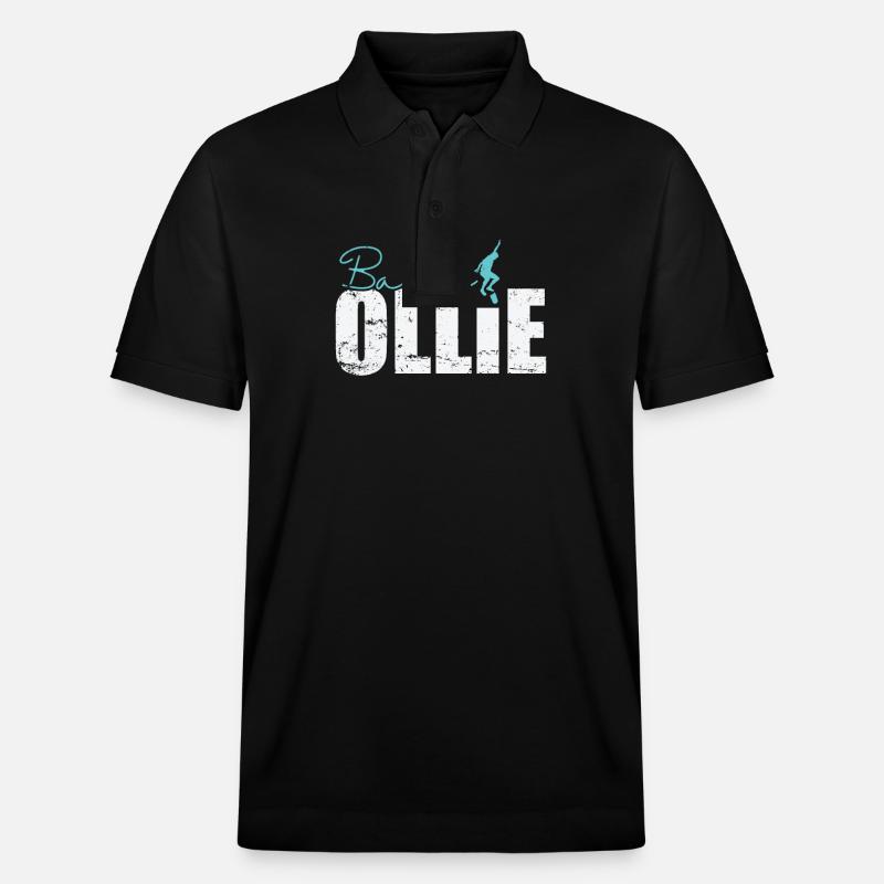 Basic Ollie Skateboard - Stanley/Stella Unisex Bio-Poloshirt PREPSTER - Schwarz