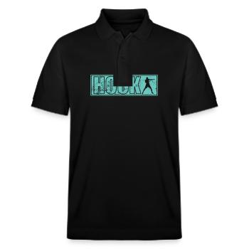 Hook Punch Boxen - Stanley/Stella Unisex Bio-Poloshirt PREPSTER - Schwarz - Vorne - Roxy (174cm) & Andy (188cm)