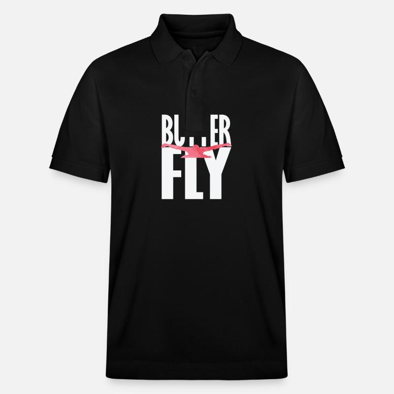 Natation papillon - Polo PREPSTER bio Stanley/Stella Unisexe - noir