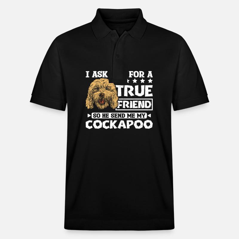 God send me my cockapoo - Stanley/Stella Unisex Bio-Poloshirt PREPSTER - Schwarz